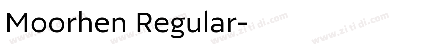 Moorhen Regular字体转换